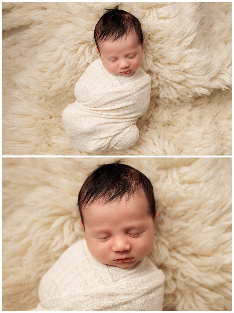 Baby lays fast asleep showing the Best Time For Your Newborn Session