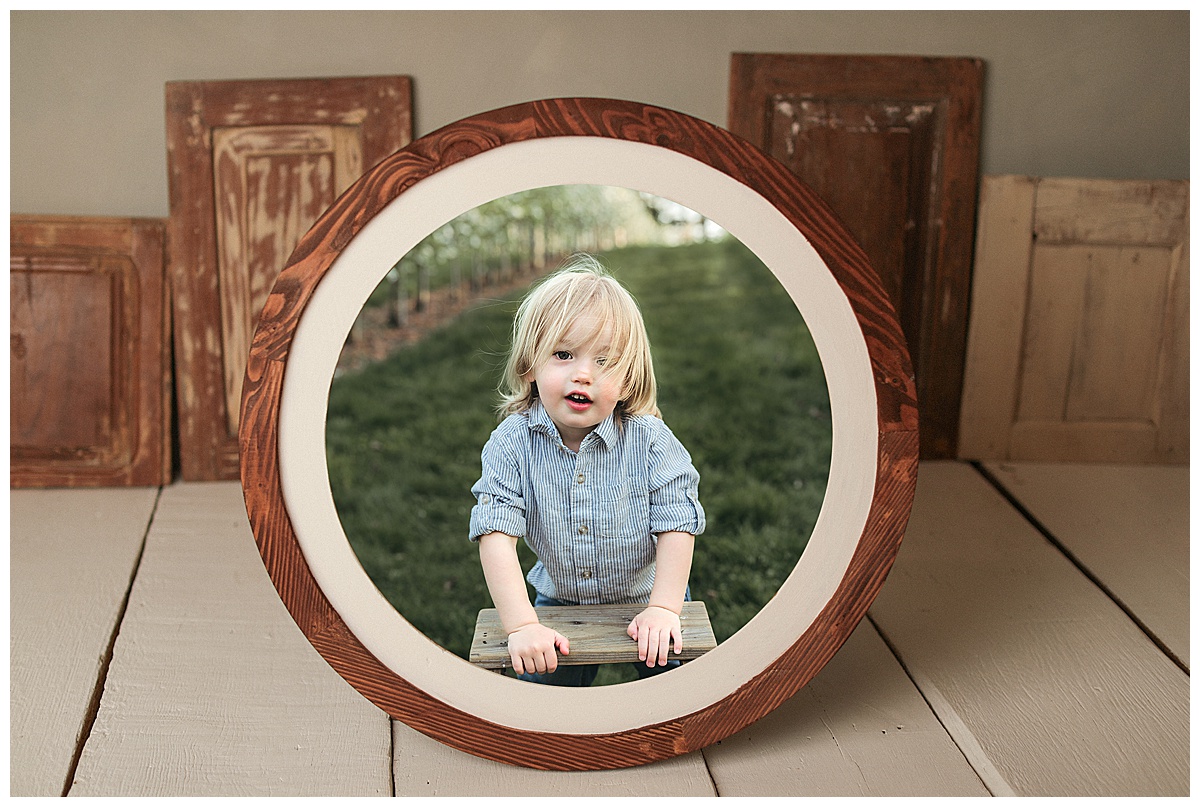 Framed portrait of young boy by Yaffa Koff Photography