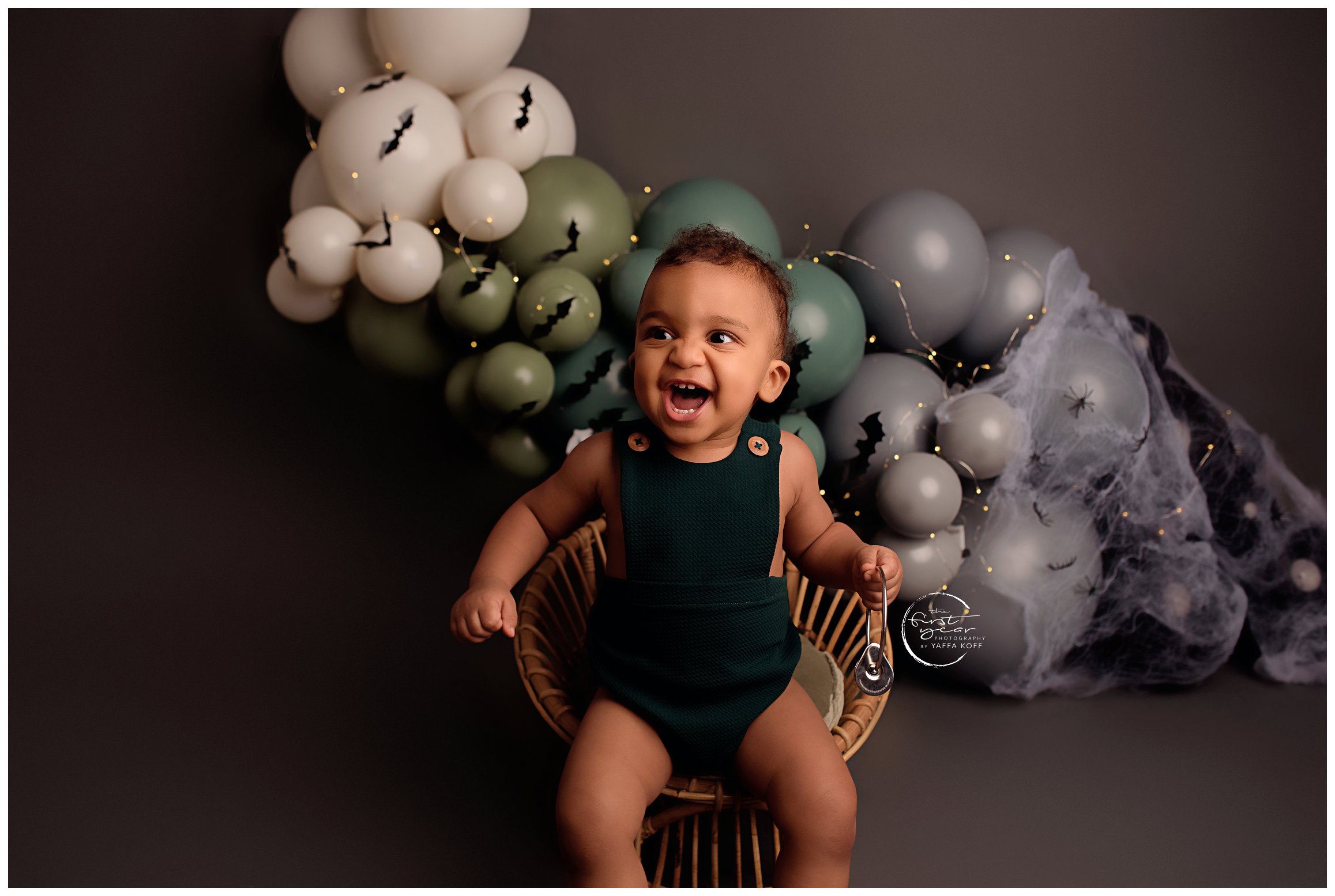 Baby shares a big smile for Silver Spring Newborn Photographer